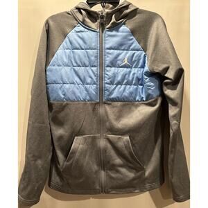 Air Jordan Boys 13 To 15 Yr Old Hoodie Blue And Gray